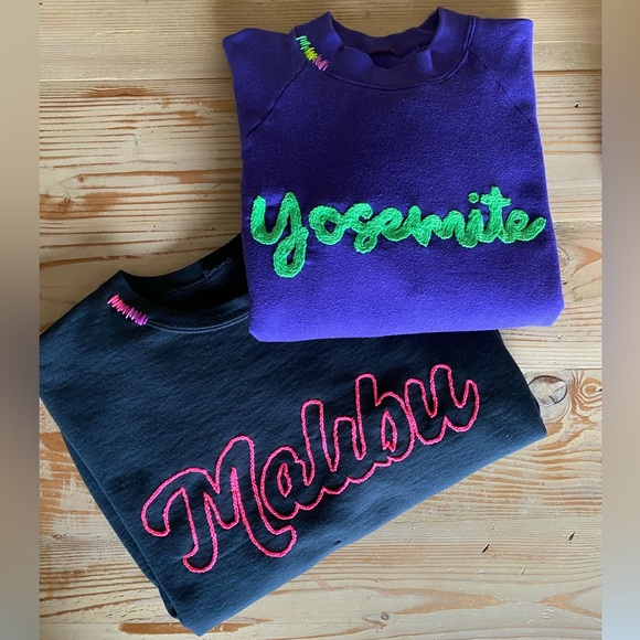 Vintage Yosemite Hand Embroidered Sweat Shirt - Picture 4 of 6